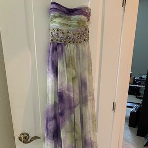 Strapless Petite Long Dress